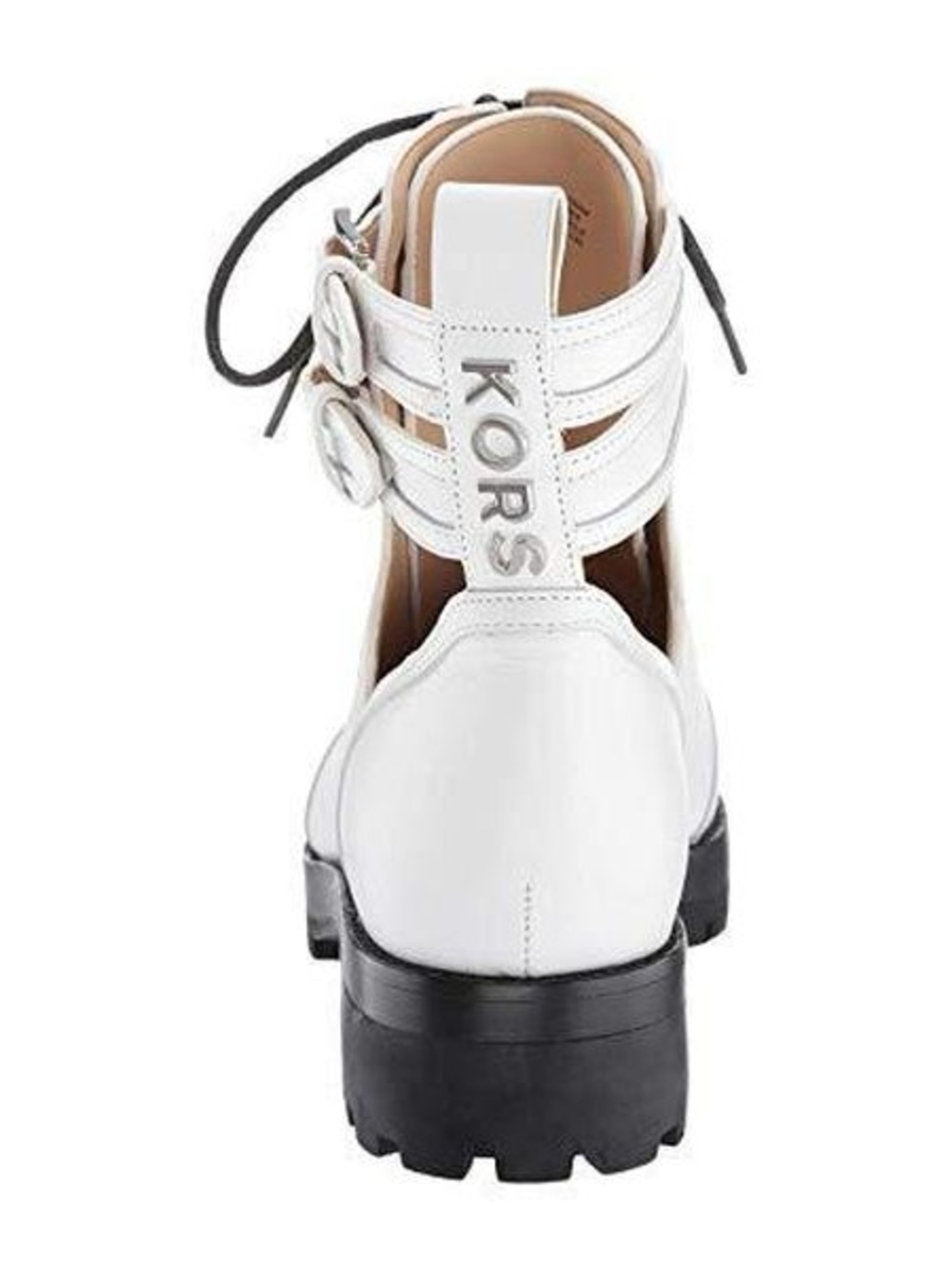 MICHAEL Michael Kors Benson Moto Boots with Buckle Straps/Lug Sole and Cutouts - Picture 3 of 16